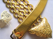 Load image into Gallery viewer, 90s Glam Golden Chain Bling Belt