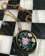 Load image into Gallery viewer, Vintage Avon Floral Pendant Necklace, mid century costume jewelry