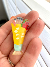 Load image into Gallery viewer, 80s Summer Cocktail Lucite Pin, Tropical Fruit Drink Brooch