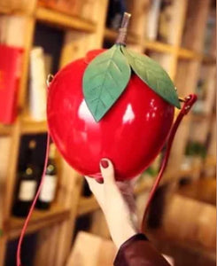 Adorable Apple or Strawberry Crossbody Purse, Fruity Statement Handbag