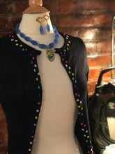 Load image into Gallery viewer, Blue Agate & Peridot Necklace has Matching Drop Earrings, Capers Creative By Chris Capers