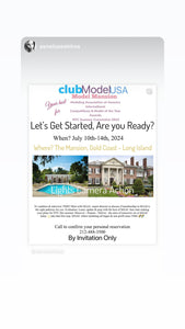 MAAI Model of the year clubmodelUSA Model Mansion July 10-14 Package