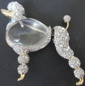 ALEXIS BITTAR Crystal Lucite Jelly Belly French POODLE Runway Statement Necklace