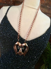 Load image into Gallery viewer, Big Copper Dog bling necklace