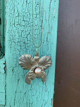 Load image into Gallery viewer, Gay Isber Art Nouveau Pearl Flower Pendant Necklace, Signed One of a Kind Designer Jewelry