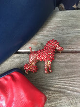 Load image into Gallery viewer, MySoulRepair Dolce Red Pearl Poodle High Fashion Unisex Lapel Pin