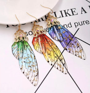 MySoulRepair Butterfly Fairy Lucite Dangle Earrings