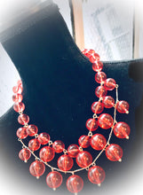 Load image into Gallery viewer, Pools of Light Retro Pink Bubble Statement Necklace