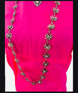 Fancy Tropical Palm Tree Mask Chain by Pat Swift Designer