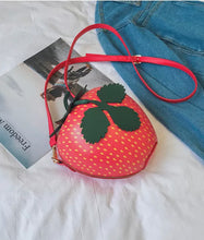 Load image into Gallery viewer, Adorable Apple or Strawberry Crossbody Purse, Fruity Statement Handbag