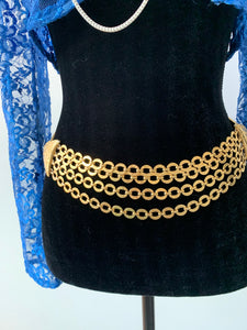 90s Glam Golden Chain Bling Belt