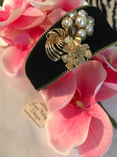 Load image into Gallery viewer, Black Satin Embellished Headband Hair Accessory