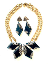 Load image into Gallery viewer, Dazzling Blue Art Deco Cocktail Jewelry Set