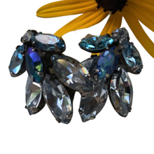 Load image into Gallery viewer, Vintage Juliana Aqua Blue Rhinestone Earrings