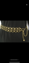 Load image into Gallery viewer, Bling Chain Belt In Brassy Antique Goldtone